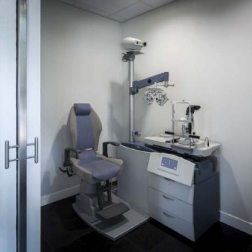 espacio reservado de la sala para realizar las optometrías